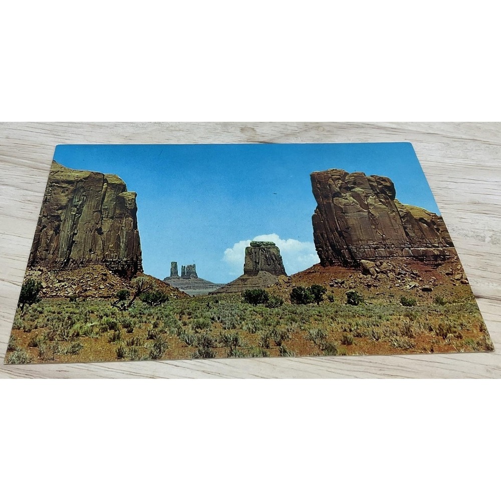 Vintage Monument Valley Arizona Color Card Corp Photochrome Postcard 5.5x3.5 In